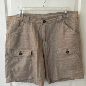 Tasso Elba Cotton and Linen Cargo Shorts Size 40